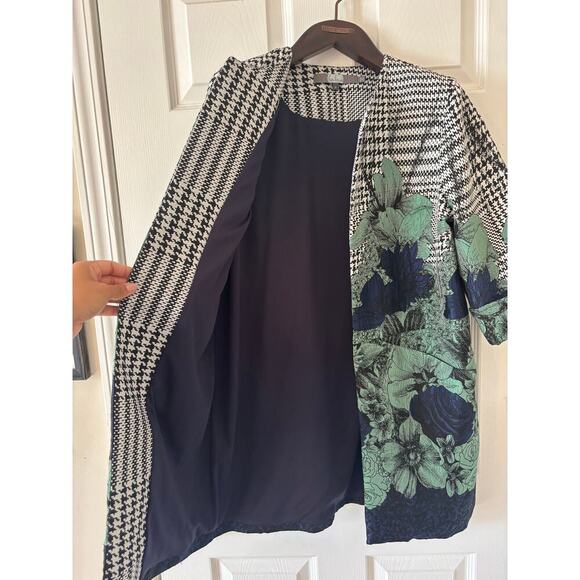 Eva Franco Veronica Car Coat floral sz 8 - Picture 8 of 12